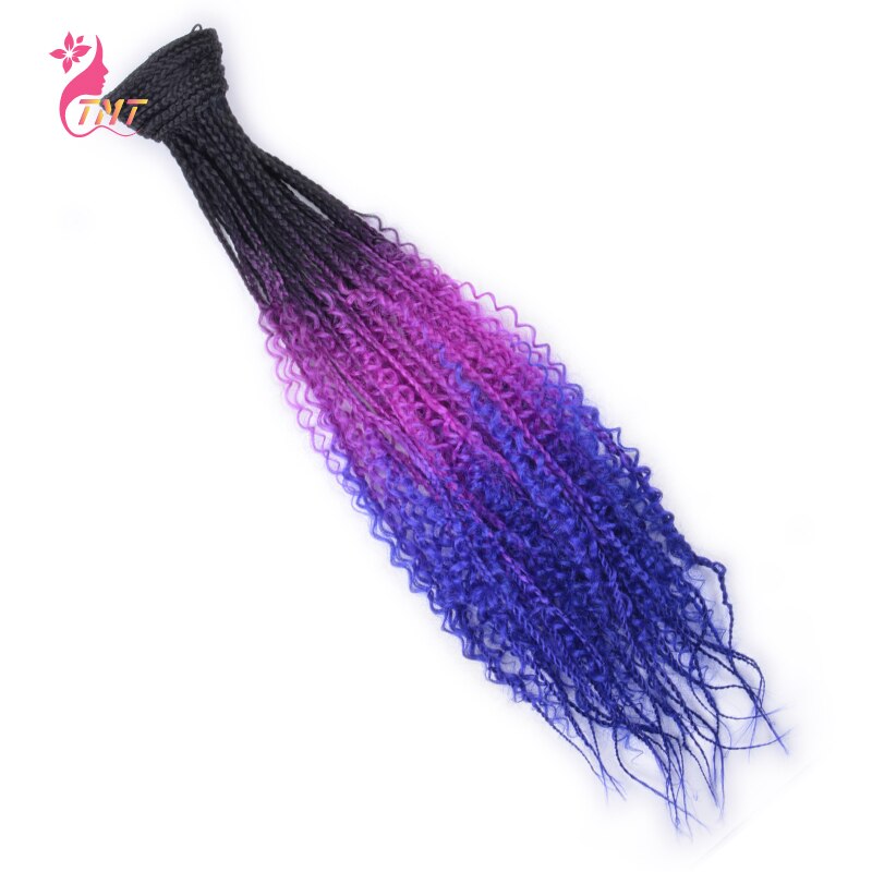 Afro Curly Drawstring Ponytail Synthetic Bohemian Goddess Box Braids Hair With Curly Ends Ponytail Hair Extensions for Women: 1BOT