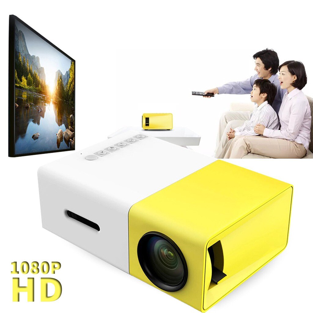 YG300 YG - 300 Mini LCD Projector Full HD Video Projector LED 600LM 320 x 240 1080P Mini Proyector for Home Theater Media Player