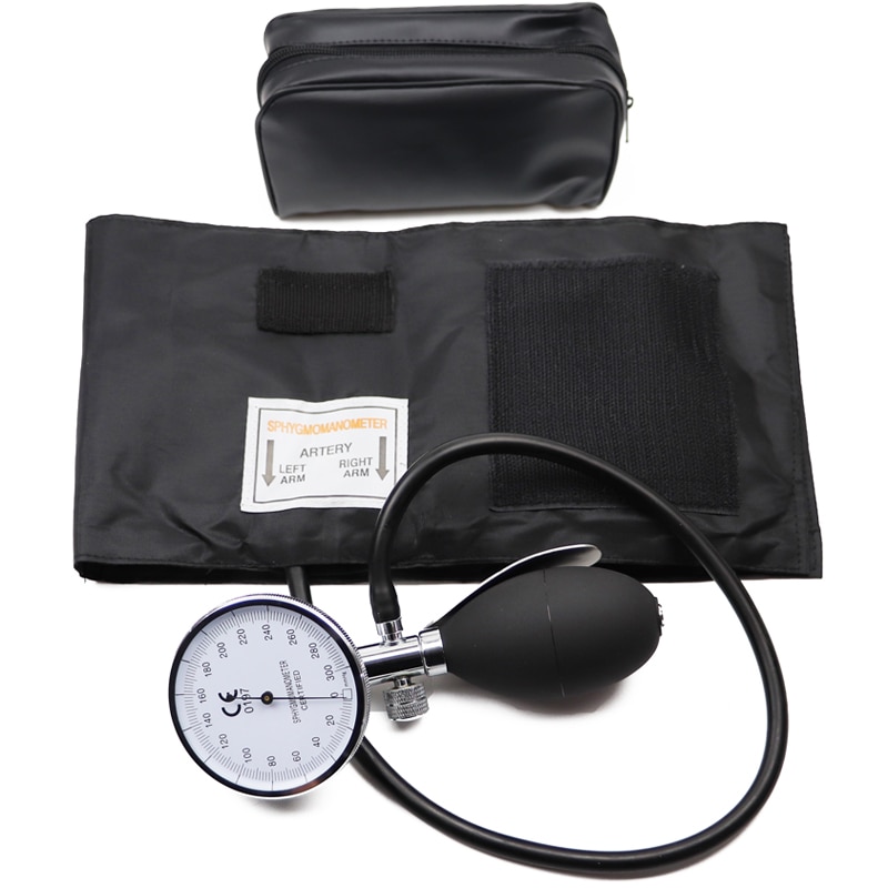 Klassisk blodtryksmåler bp voksen manchet tonometer arm aneroid sfygmomanometer med manuel trykmåler