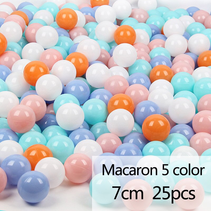 Eco-Friendly Funny Toy Ocean Balls Colorful Soft Plastic Wave Ball Water Pool Bouncy Ball Outdoor Baby Swim Pit Outdoors Toys: macaron5-25-7cm