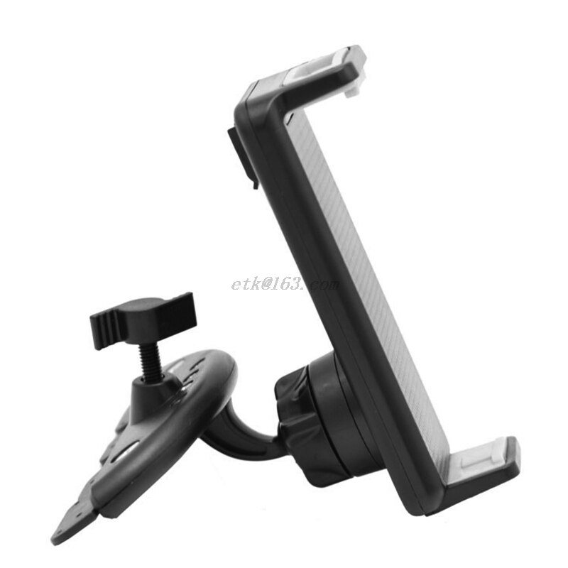 Open-Smart 360 Rotatie Auto Cd Slot Mount Houder Stand Voor 4-11 Inch Smart Phone Tablet Pc voor Voor Ipad: Black