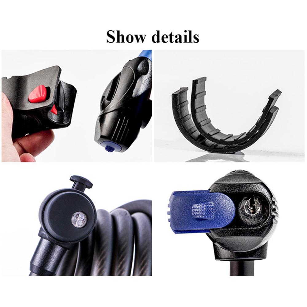 Anti Theft Bike Lock Steel Wire Safe Bicycle Lock MTB Road Bicycle Lock 1.2m 1.8m Password lock Anti-theft