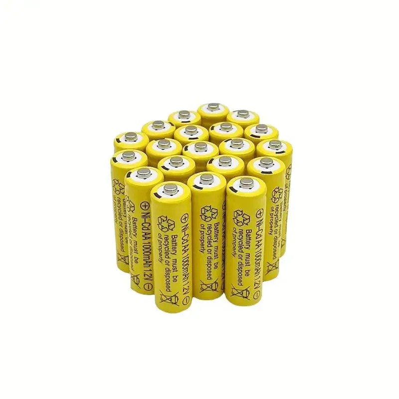 1.2V original AA 1000mAh nickel cadmium rechargeable battery, suitable for flashlight electric toys: Yellow