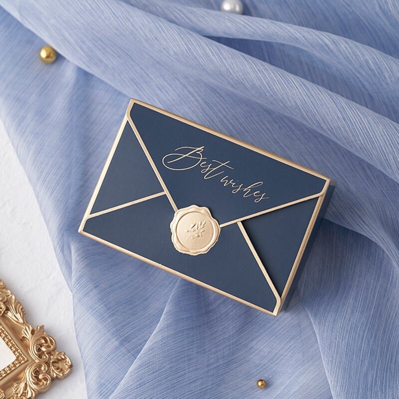10 stücke retro Rosa Hochzeit Zucker Schokolade Kasten Hochzeit Bevorzugt Süßigkeit Kasten Partei Liefert Verpackung Boxen: Blau