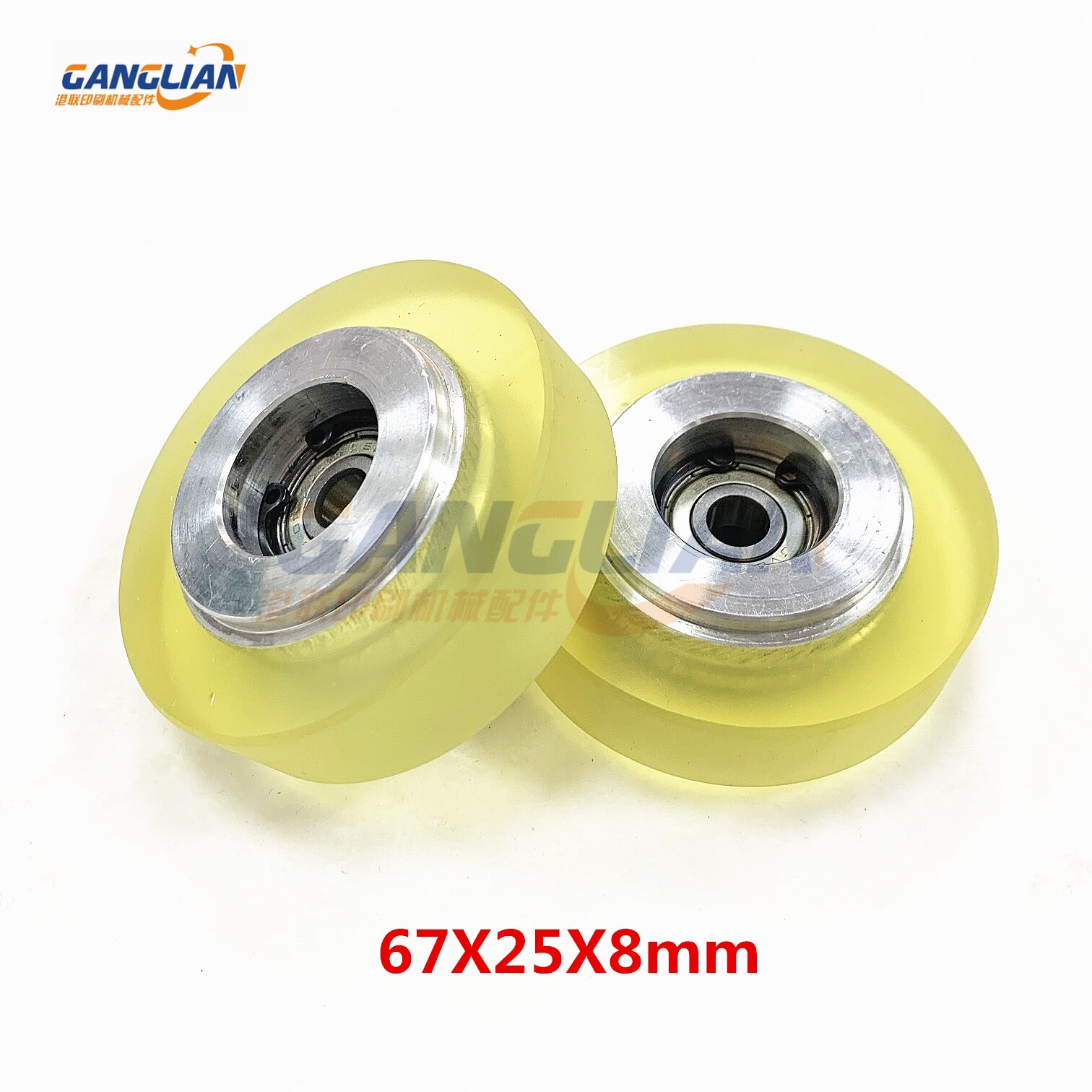 1 Pair Die Cutting Machine Rubber Wheel 67X25X8mm