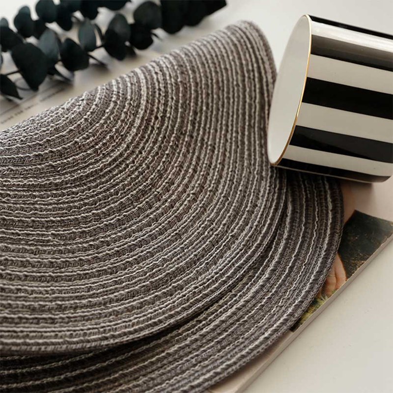 Napperon isolant en fil de coton, rond, solide, antidérapant, accessoires de cuisine, décoration de la maison, dessous de verre: GY1-11-12CM