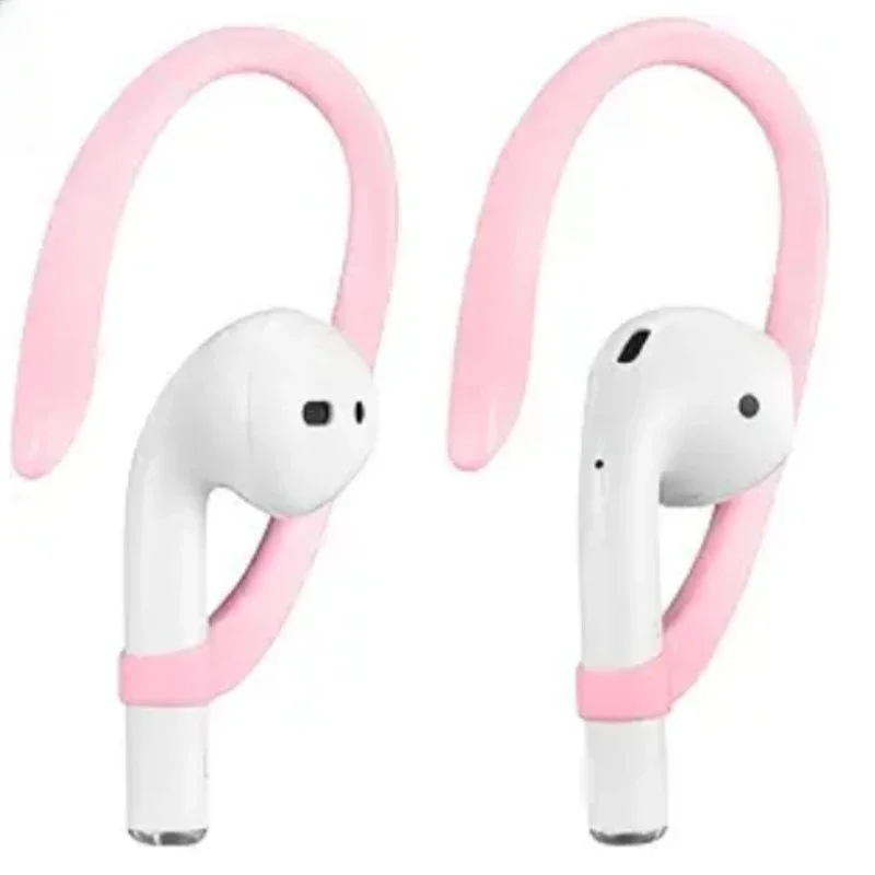 1Pair Silicone Anti-lost Ear Hooks Bluetooth Earphone Sports Prevent Falling Ear Hook Universal Wireless Earphone Accessories: Light Grey