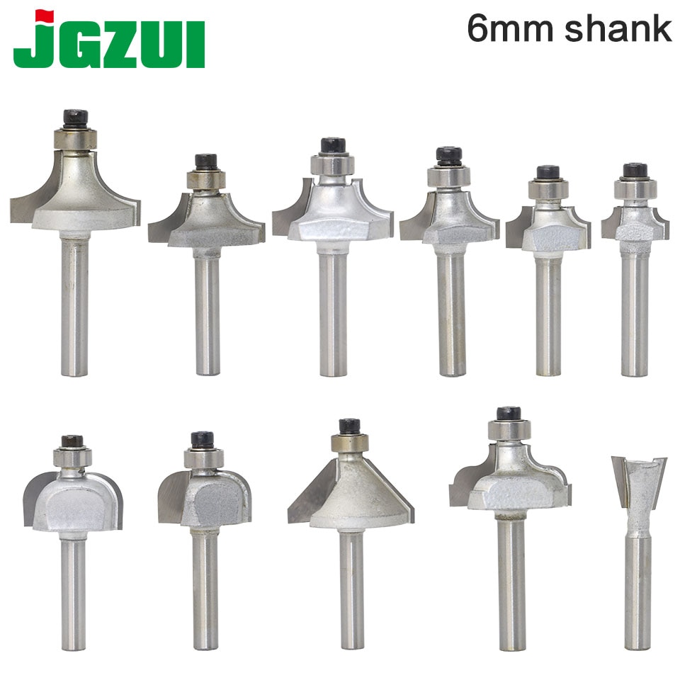 1 stk/sæt rundbor med leje 6mm skaft svalehalefræser bit fræser træbearbejdning