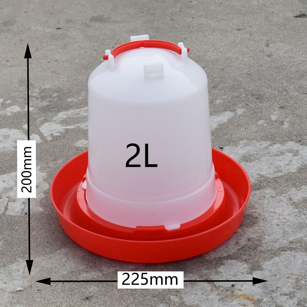 2Set Chickken Feeding Watering Supplies Kip Feeder Drinker Gevogelte Kuiken Kip Kwartel Bantam Feeding Tool 1L 2L 4L: 2L
