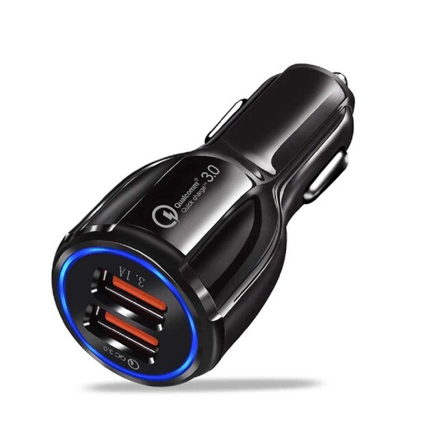 Tendway Auto Telefoon Oplader Draadloze Bluetooth Car Kit LED Display Mobiele Multi Usb Charger Fm-zender MP3 Speler Autolader: Gold Car Charger