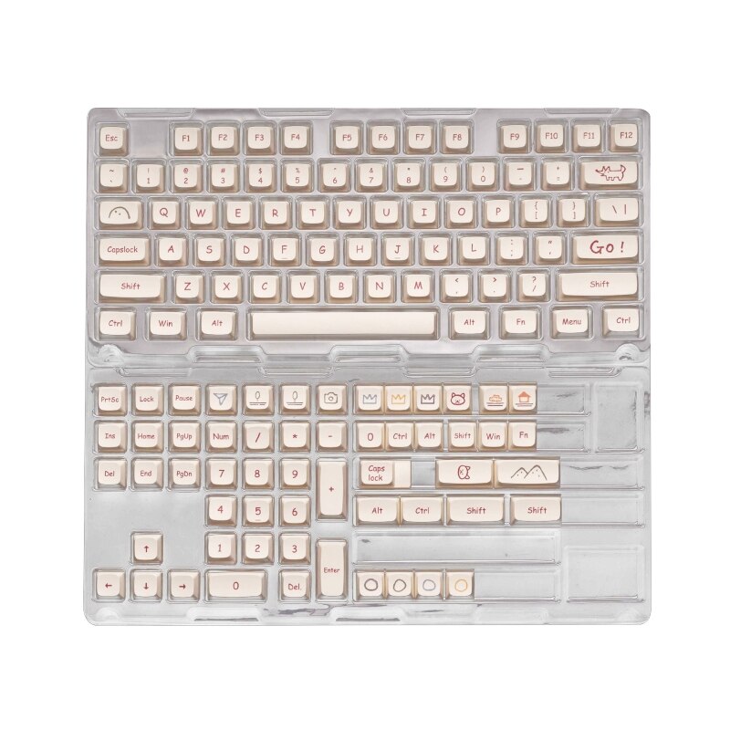 132 xda pbt dye sub keycaps diy graffiti cartoon theme minimalist für cherry gmmk pro mechanische tastatur: Default Title