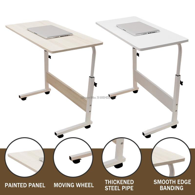 Laptop Cart Rolling Desk Mobile Stand Portable Caster Cart Bed Side Overbed Table Workstation Computer Desk with Lockable Caster