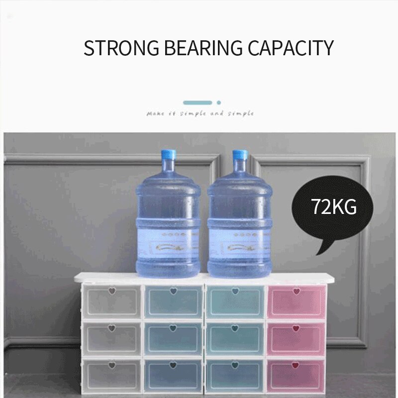 Wonderlife Verdikte Schoenendoos Transparante Schoenendoos Plastic Clamshell Lade Schoenendoos Huishoudelijke Goederen Opbergdoos