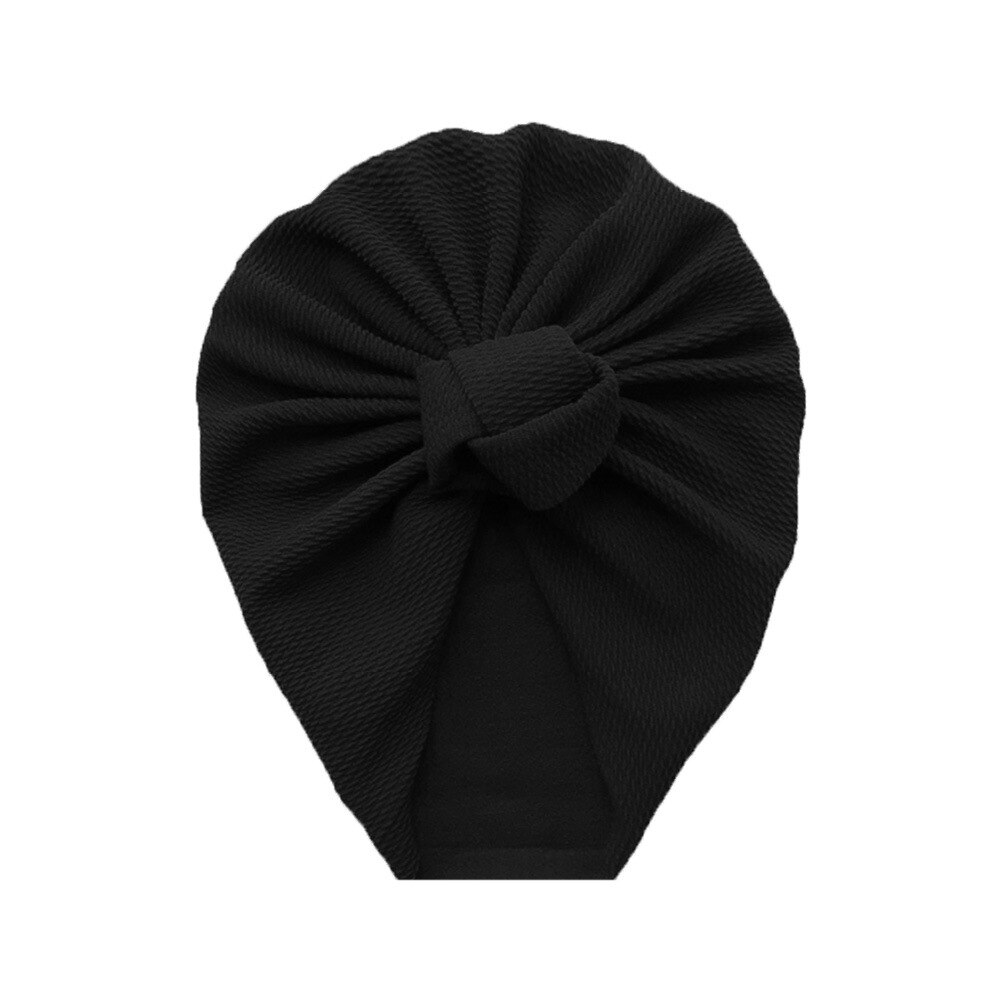 Crianças chapéu atado chapéu recém-nascido grão de milho gorro do bebê cor sólida kink chapéu fotografia adereços meninos e meninas acessórios: 886-Black