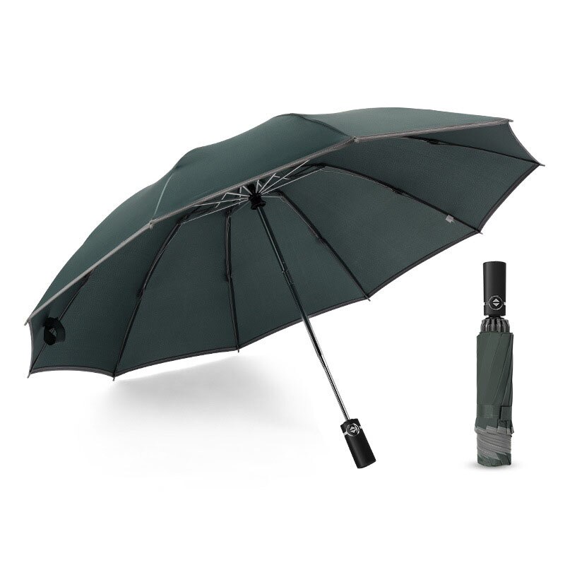 Parapluie inversé Compact coupe-vent pliable | 10 côtes Auto ouvert et fermé pliant, petit parapluie de voyage inversé: 13