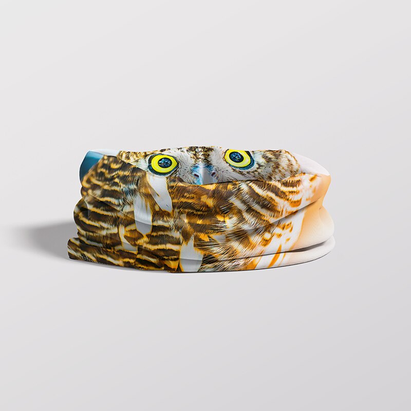 Magic Scarf Animal Headwear Owl Printed Headbands Bandana Cap Scarf Tube Mask Neck Gaiter Headwrap Balaclava Sweatband