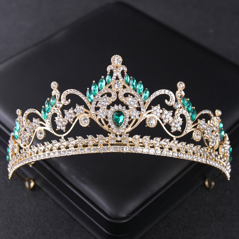 Minkissy Baroque Crown Retro Gothic Rhinestone Princess