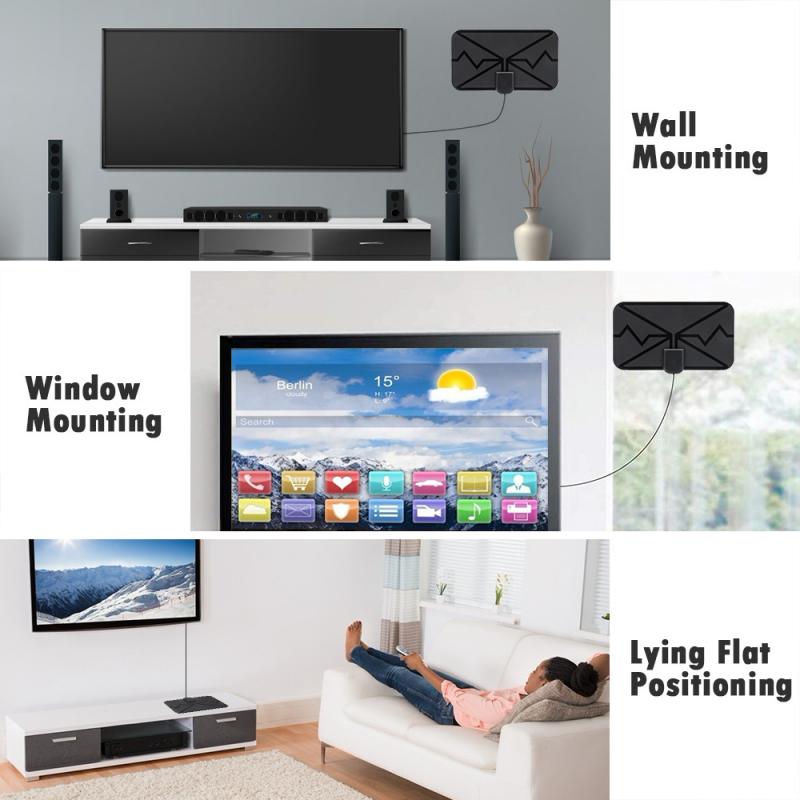 High-End 4K Digitale Hdtv Antenne Indoor Amplified Antenne 3600 Miles Range DVBT2 Freeview Hd Digitale Tv Antenne smart Home Apparaat