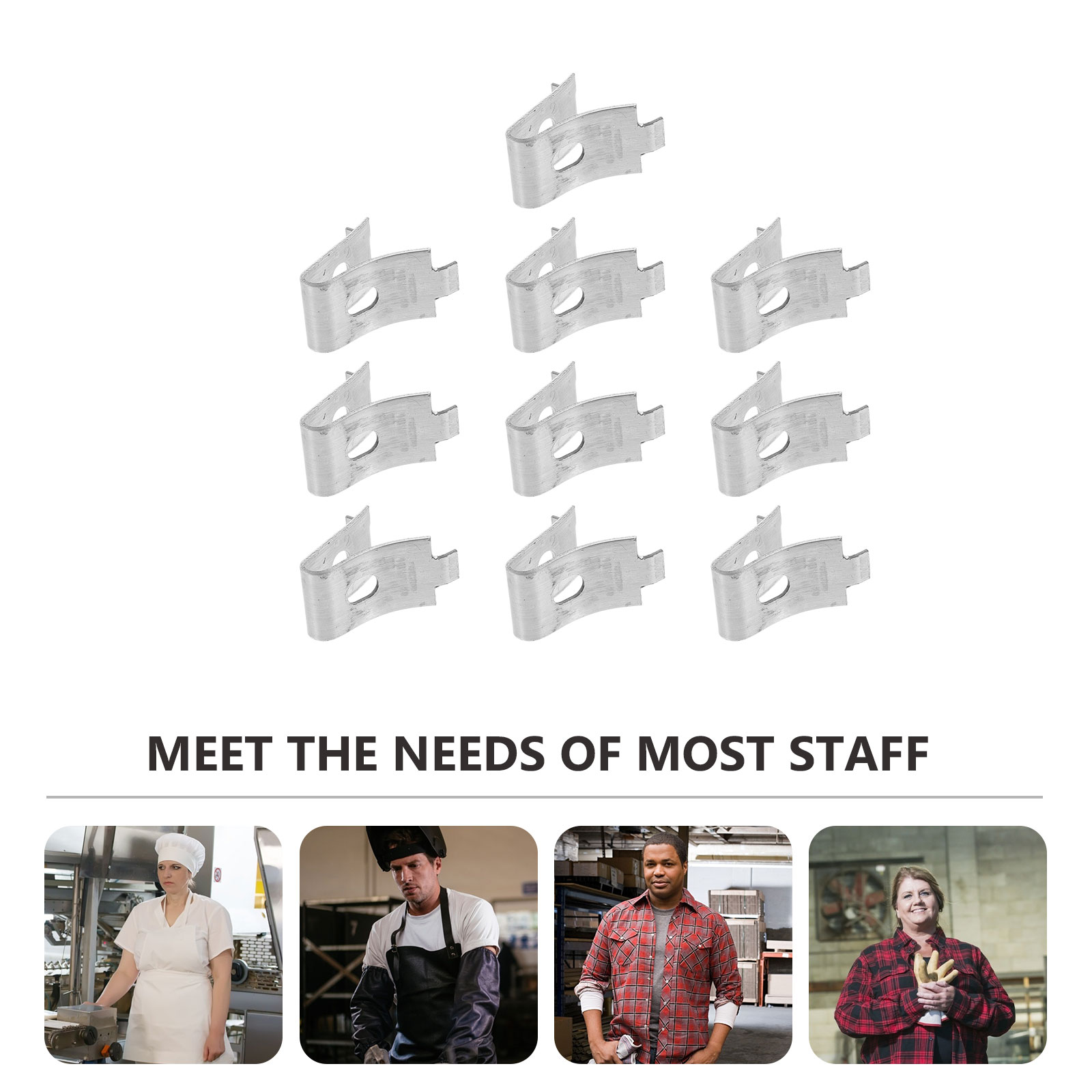 10pcs Shelf Clips Brackets Clip Shelving Support Bracket Adjustable Cabinet Metal Pegs Shelves Stainless Heavy Duty Cabinets