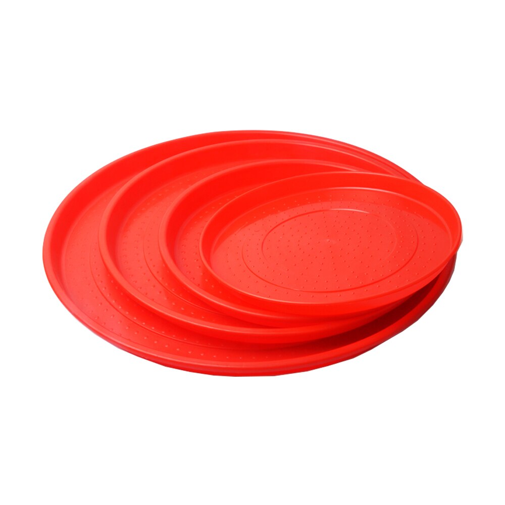 1PC Poultry Chicken Fodder Tray Red Plastic Chicks Feeding Plate Duck Goose Broiler Pigeon Feed Bowls Farming Animal Tools