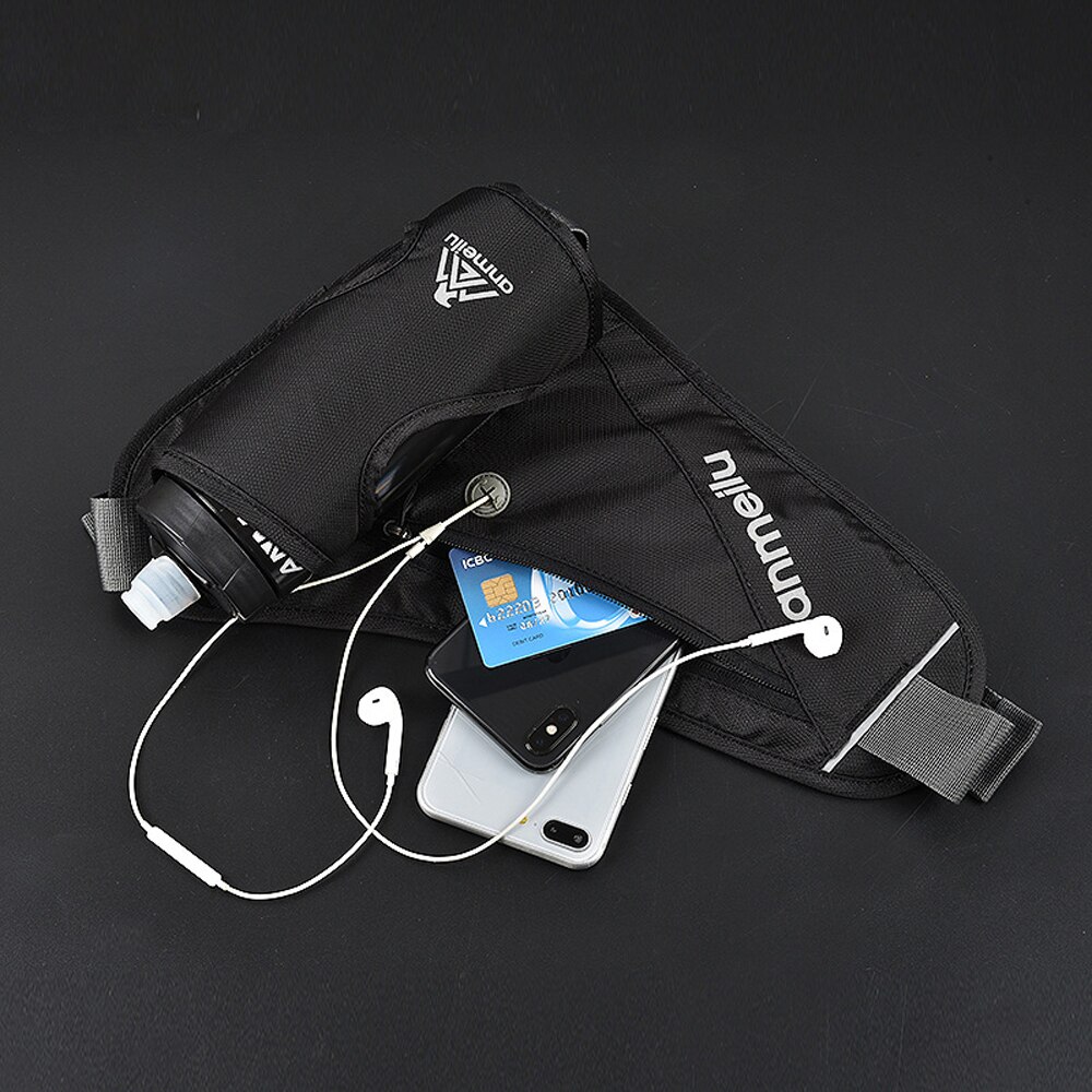 Femmes hommes en cours d'exécution sac de taille avec poche de bouteille d'eau Marathon Jogging ceinture d'hydratation bouteille d'eau hanche taille Pack
