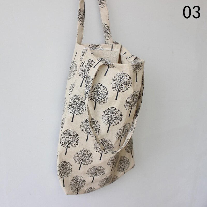 41*32Cm Aankomst Vrouwen Meisje Opvouwbaar Herbruikbare Print Boodschappentas Eco Tote Handtas Strandtas Katoen Linnen schoudertas: 3