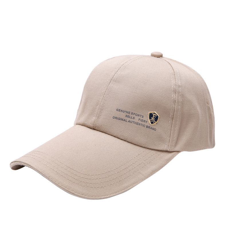 Unisex Sports Women Men Hats Lengthened Brimmed Golf Cap Outdoor Adjustable Hip-Hop Dance Hat: Khaki