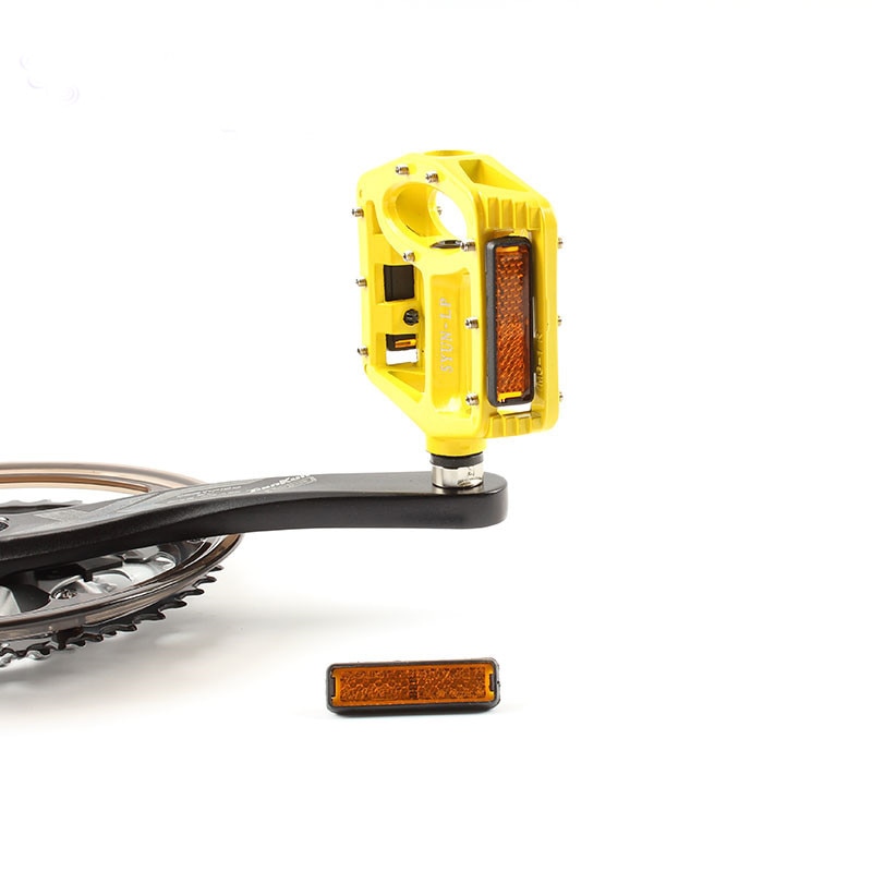 2pcs/lot road mountain bike yellow light pedal reflectors durable flat pedals cap for VP LP Wellgo pedals MTB parts