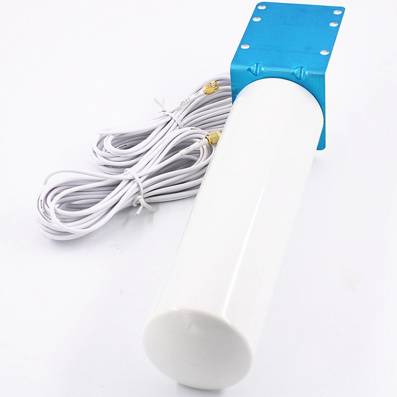 Wifi antenne 4g lte antena sma 12 dbi omni antenne hann 5m dobbel kabel 2.4 ghz til  b315 e8372 e3372 zte rutere sma hann