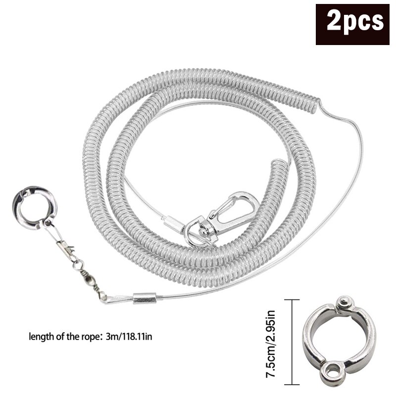 3M Papegaai Vliegende Touw Met Been Ring Outdoor Vlucht Training Touw Met Ultra Lichte Training Touw Met Meerdere Specificaties: 2pc 7.5mm