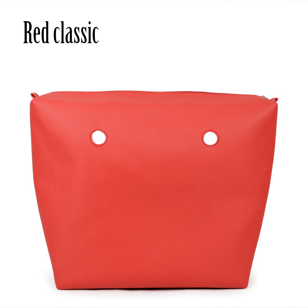 TANQU PU leather Waterproof Inner Lining Zipper Pocket for Obag Classic Mini Lining Insert for O BAG: Red Classic