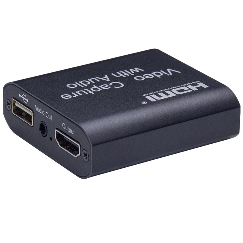 1080P 4K HDMI Video Capture Device HDMI to USB 3.0 Video Capture Card with 3.5mm Stereo Output for PC OBS Live Broadcast