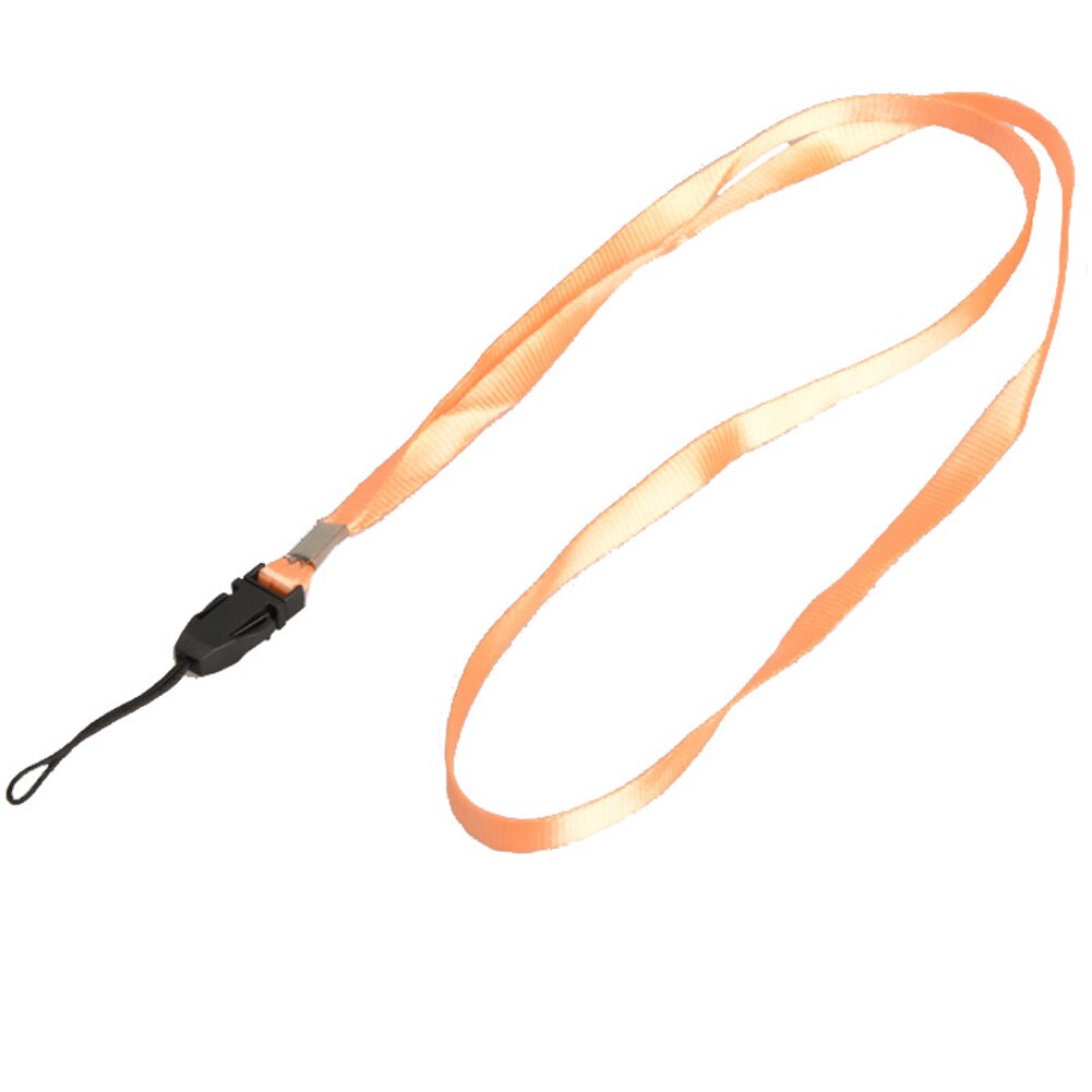 Phone Straps Lanyards Neck Phone Strap For ID Pass Card Badge Gym Key Mobile Phone USB Holder DIY Hang Rope Lariat Lanyard Tools: light orange