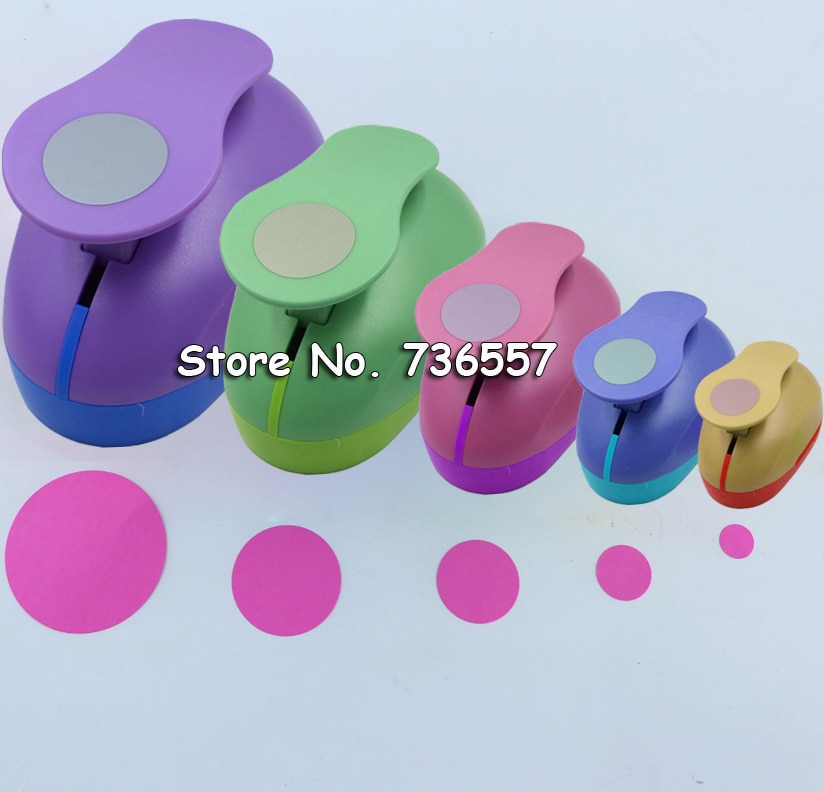 5pcs 3" 2" 1.5" 1" 5/8" circle shape craft punch Hole Paper Cutter Scrapbooking school Paper Puncher eva hole punch