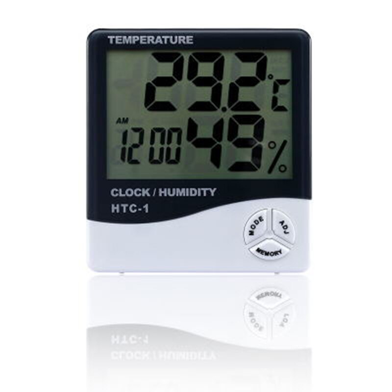 Indoor Room LCD Electronic Digital Alarm Clock Thermometer temperature Humidity Hygrometer Meter