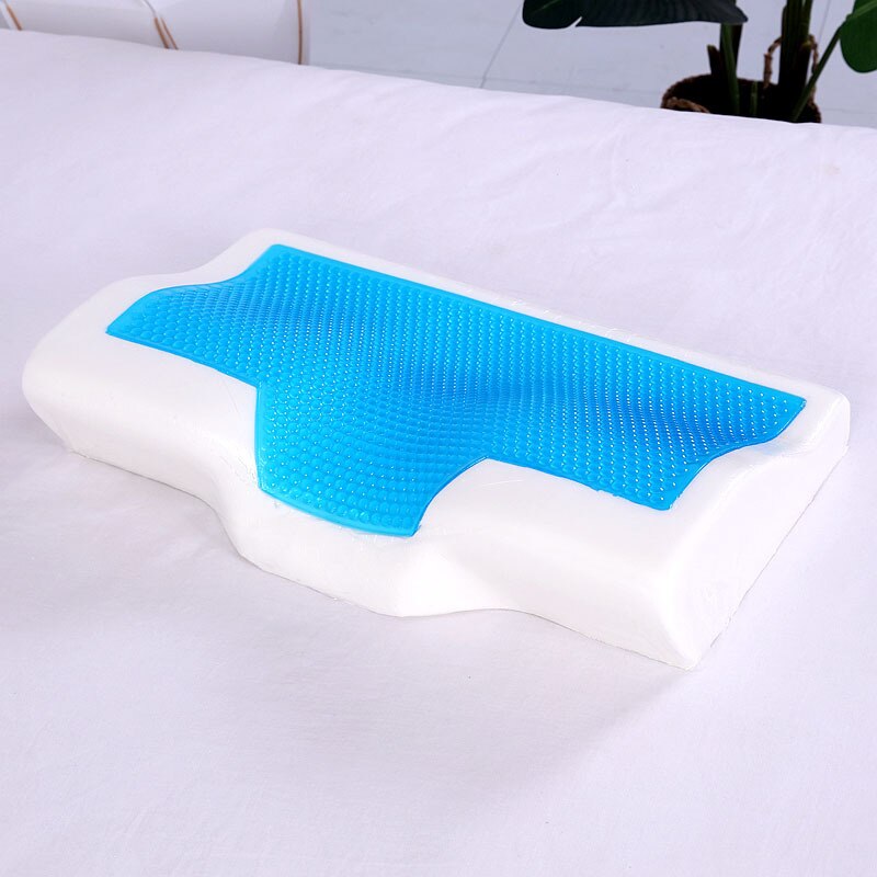 Travesseiro de hidrogel para o pescoço, espuma de memória para adulto, travesseiro para reparação curva de coluna cervical 7035