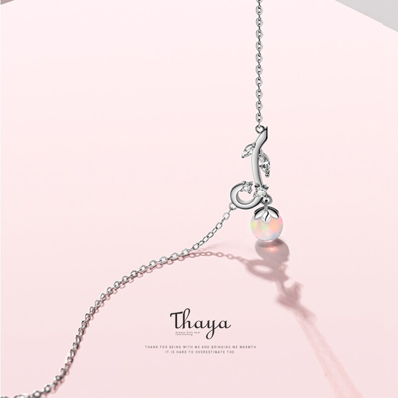 Thaya 925 Silber Schmuck Halskette Kreative Fee Obst Halskette Sterling Silber Weibliche Feine Schmuck collares