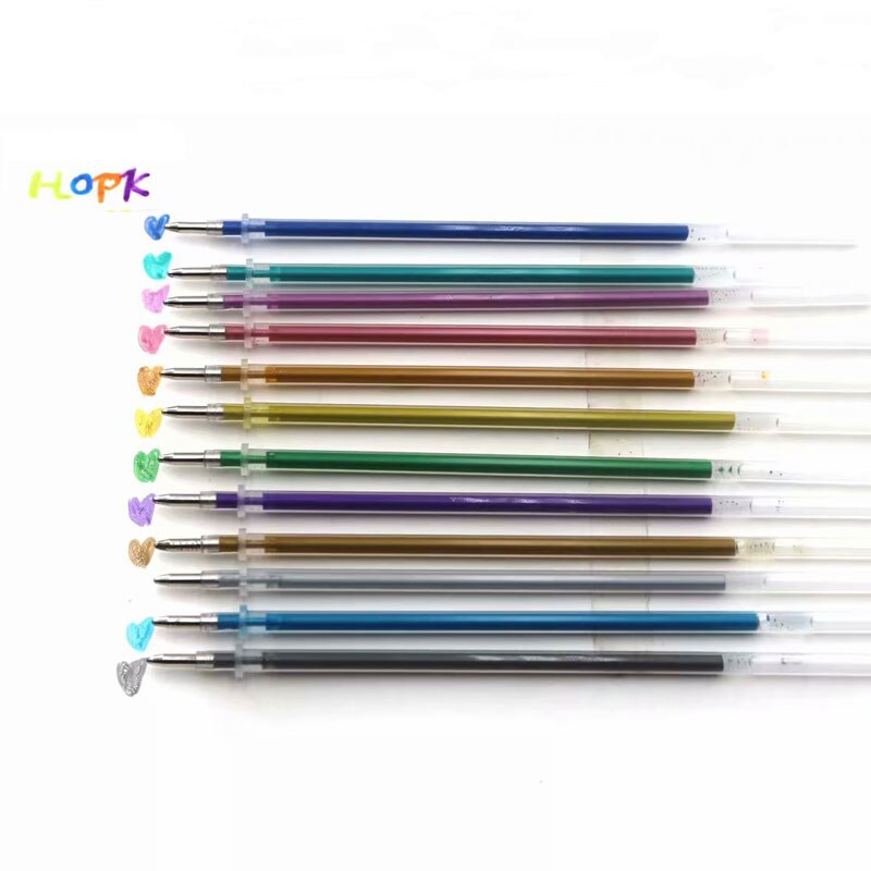 48 Stks/set 48 Kleuren Gel Pen Refill Multi Gekleurde Schilderen Gel Inkt Balpennen Vullingen Staaf Voor Handvat School Briefpapier