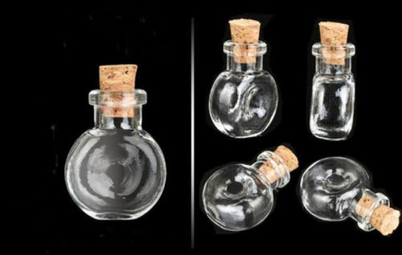 Mini bouteille de souhait en verre avec bouchon en liège, 10 pièces, petites bouteilles de souhait à dérive claires pour fête de mariage, fournitures de décoration de maison