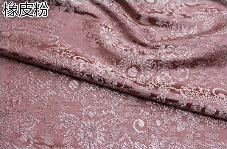 CF943 12 couleurs chinois traditionnel soie brocart tissu chinois mariage vêtements taie d'oreiller tissus bricolage matériaux Textiles de maison: light pink