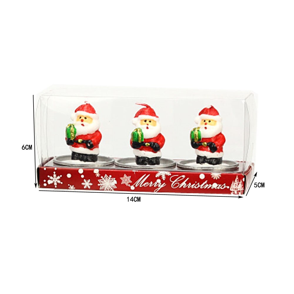 Christmas Candles Santa House Snowman Christmas Tree Paraffin Candles Wedding Party Candles Decor Light