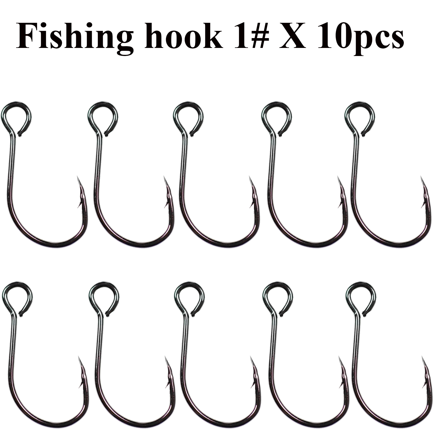 10pcs Fishing Hooks Set High Carbon Steel Inline Single Hook Jig Barbed Fishhook Fishing Tackle Accessories assist hooks for jig