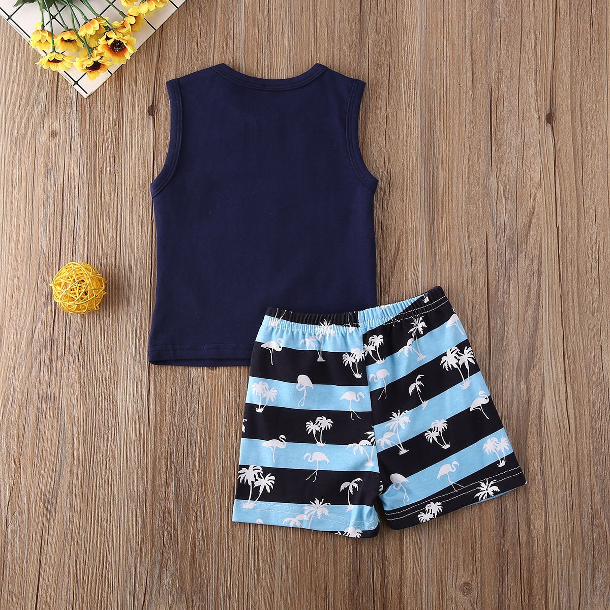 Toddler Kids Baby Boy Girl Outfits Clothes T-shirt Tops+Short Pants Set