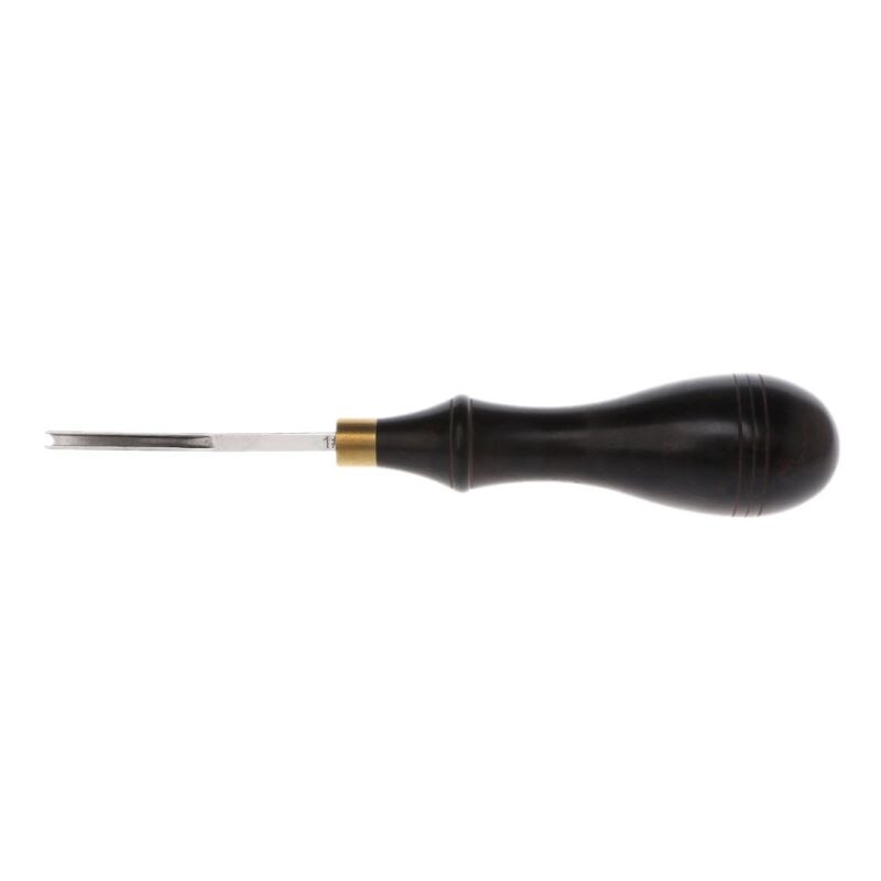 Borde de cuero Creaser hoja de acero ébano Blackwood ranura poco profunda Craft Mark Tool