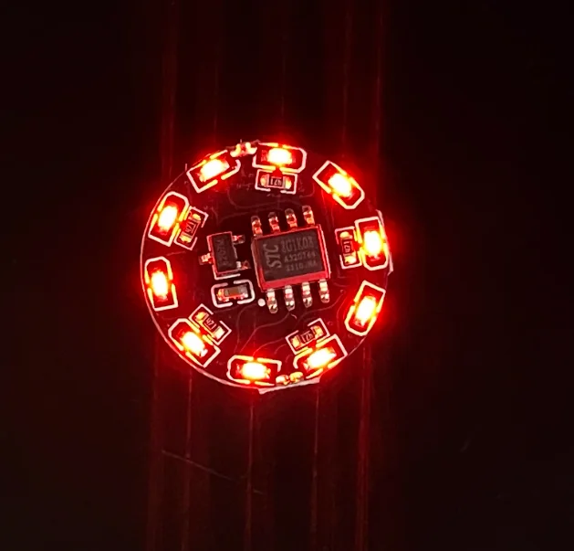 1Pcs 16Modes Magnetic Control Lamp Wireless Led Light for Diy Robots/cars Toys Model Making Scene Materials with Battery: PURPLE