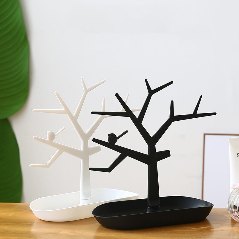 Roterende gennemsigtigt smykkeskrin øreringe ring armbånd hårnål hovedbeklædning hovedreb rejse transportabel halskæde opbevaringsboks