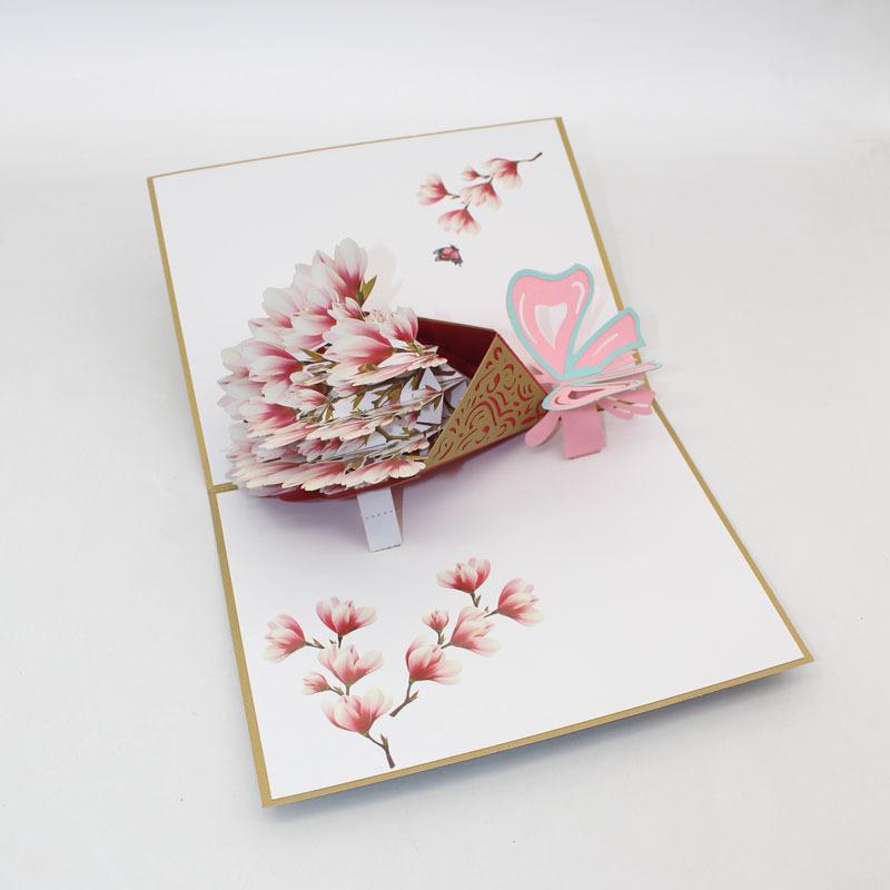 dimensional greeting cards handmade students to send teacher magnolia bouquets