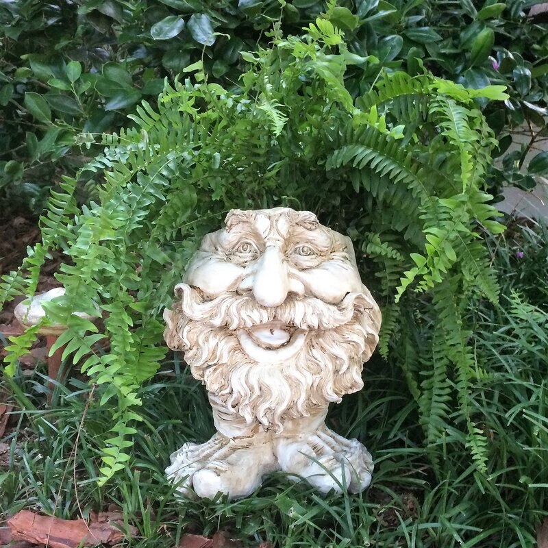Muggly&#39;s The Face Statue Planter Funny Muggle Face Sculpture Funny Expression Outdoor Flower Pot Garden Decoration: Grandpa Ollie Beard