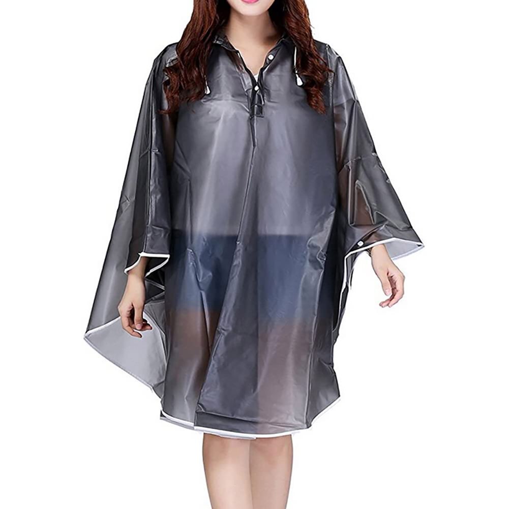 Raincoat Cape Raincoat Black Women Rain Cape Raincoat Men Hooded Poncho For Hiking Riding Bicycle Rain Capes HTML: Default Title
