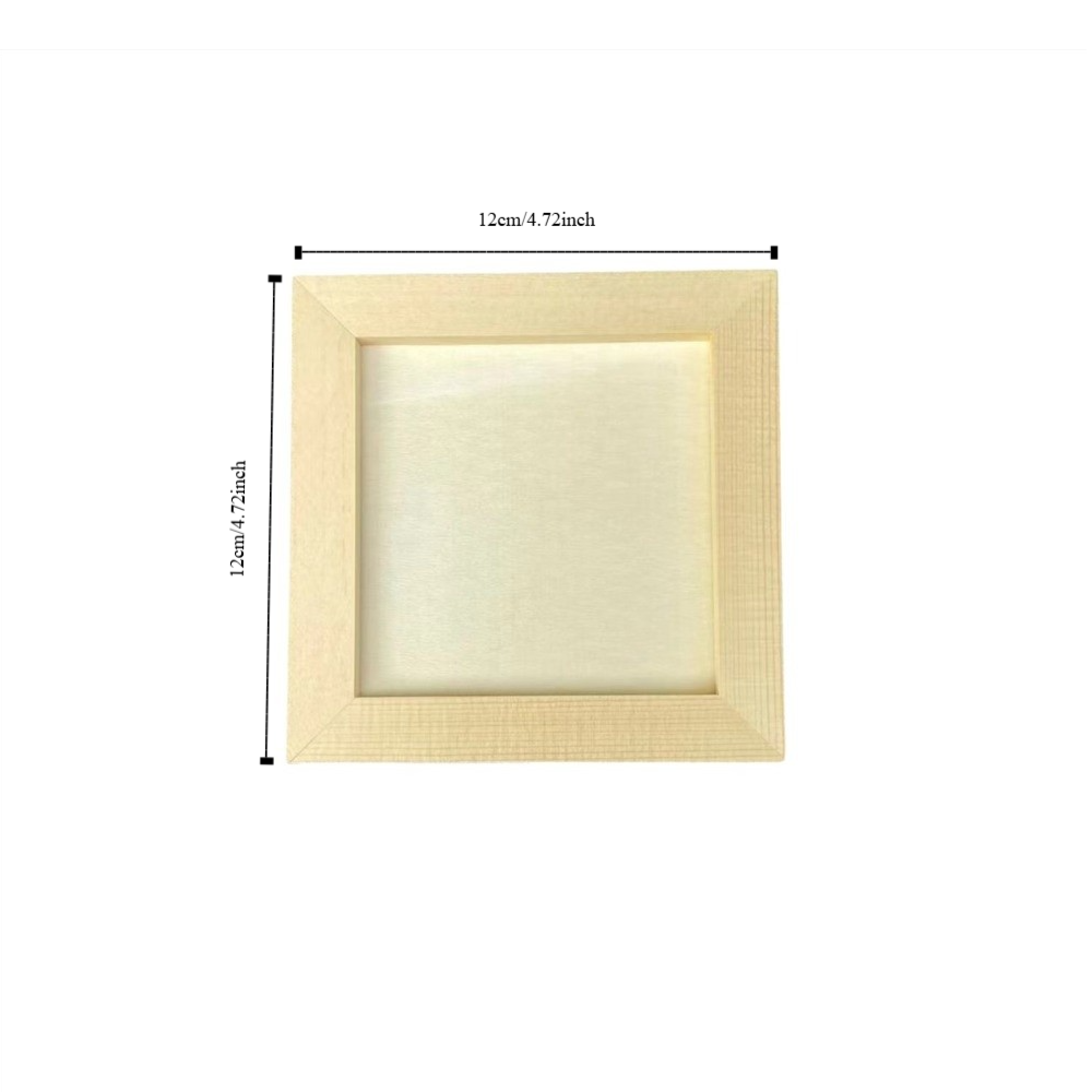Kids Wooden Blank Clay Frame Multi Size DIY Wooden Photo Holder Party Decor Creartive Picture Frame Children's Handcraft: WHITE